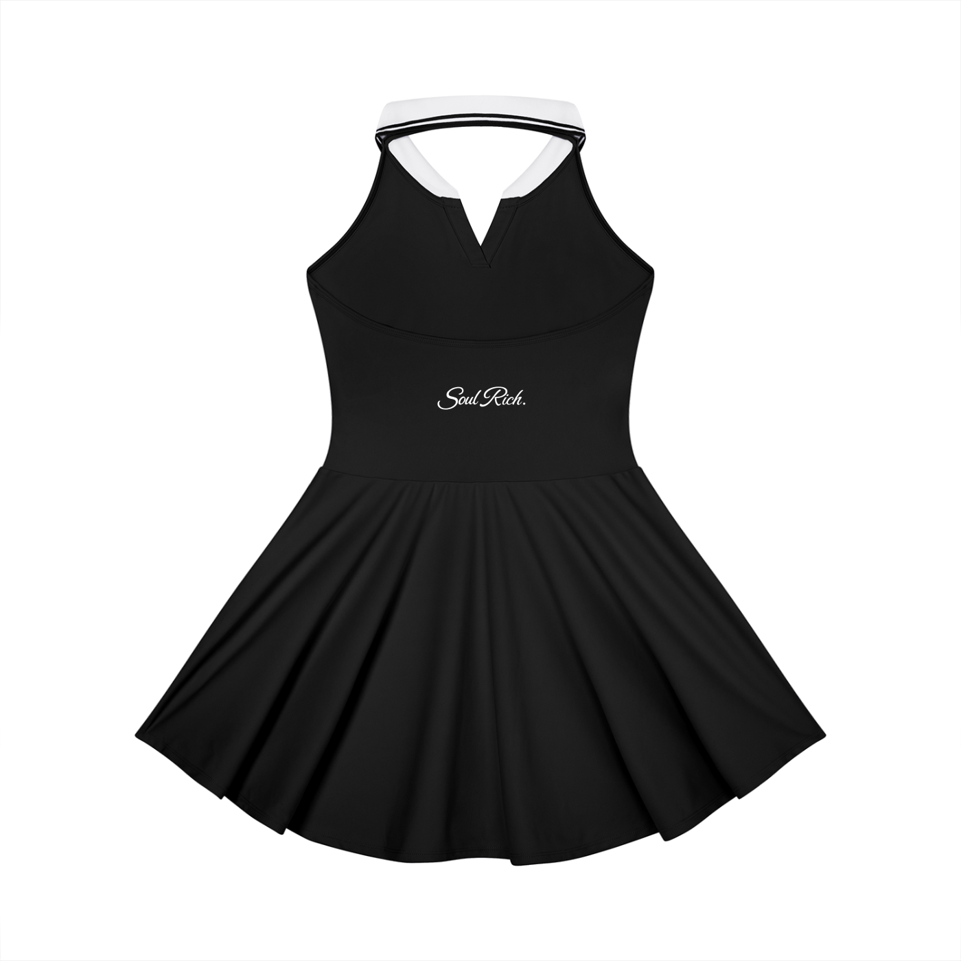 Soul Rich Women's Collared Halter A-Line Tennis Dress