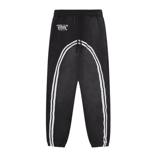 SOUL RICH Sun Fade Contrast Tape Fleece Sweatpants - Limited Edition