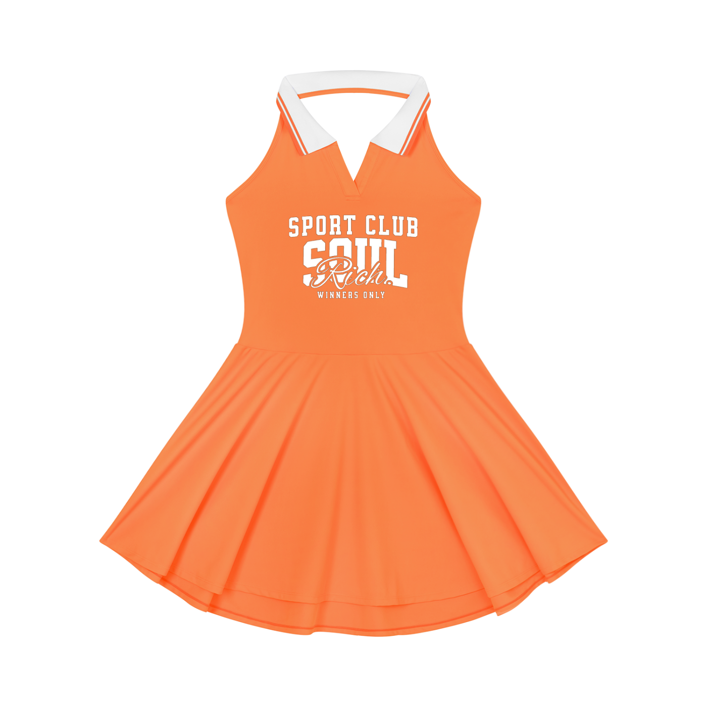 Soul Rich Women's Collared Halter A-Line Tennis Dress