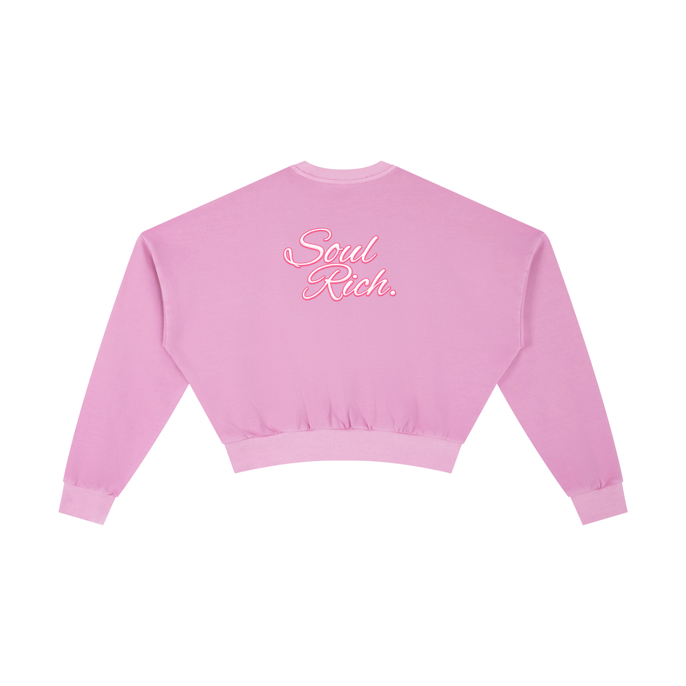 SOUL RICH Womens Valentines Vintage Washed Cropped Sweatshirt