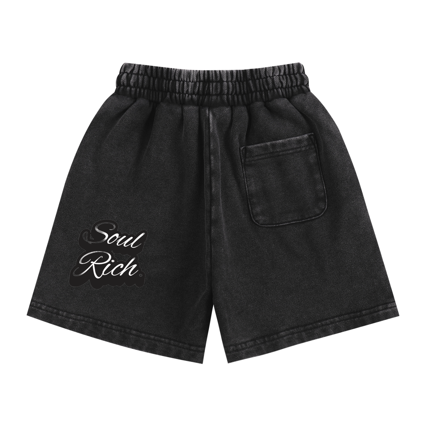 Soul Rich kids shorts-‘Winners Only’ Edition Black Snow Wash”