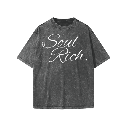 Soul Rich Kids American Vintage Washed  Premium 100% Cotton T-Shirt (Limited Edition)