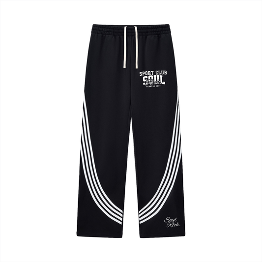SOUL RICH Sport Club Curved Stripe Sweatpants