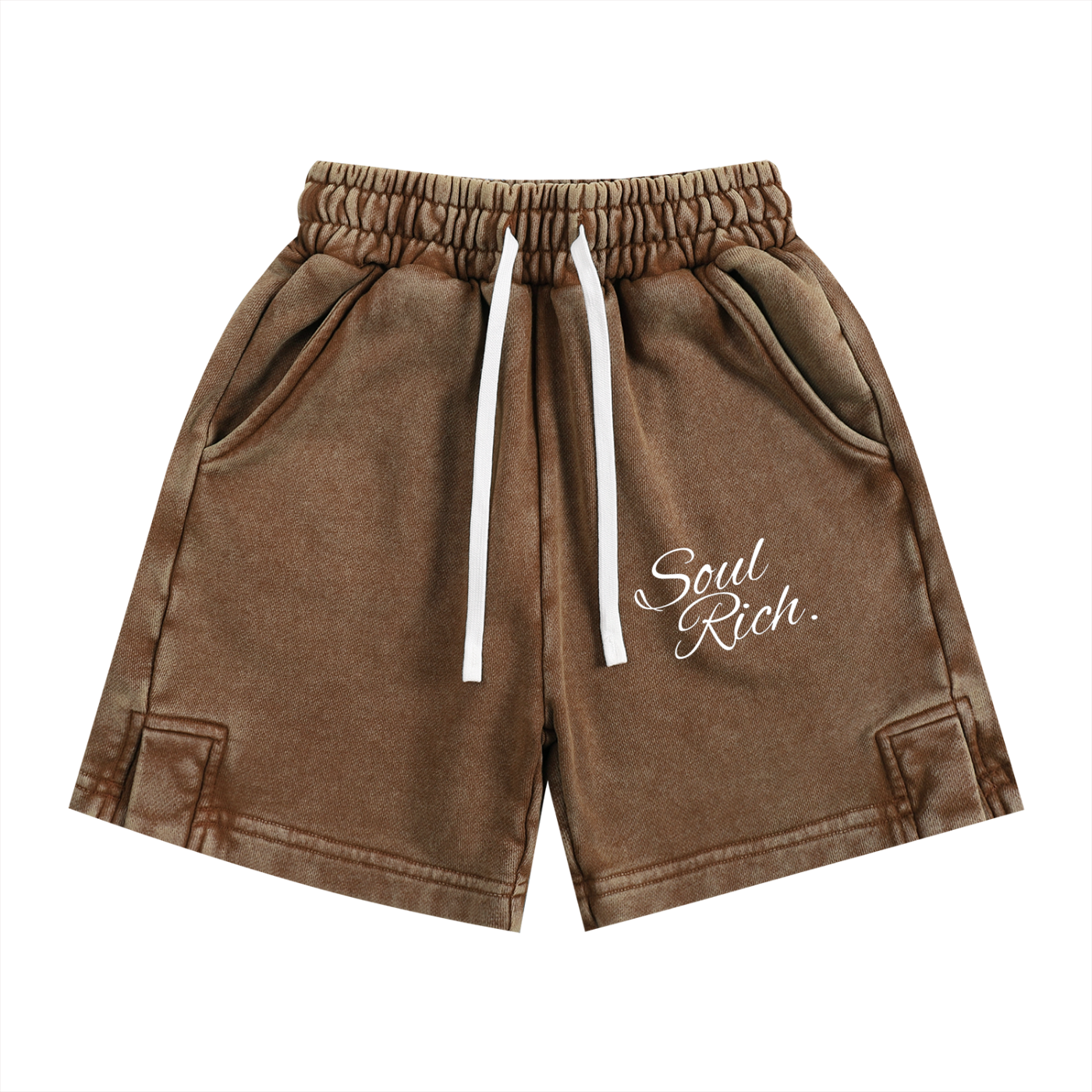 SOUL RICH Snow Washed Kids' Shorts 100% premium cotton