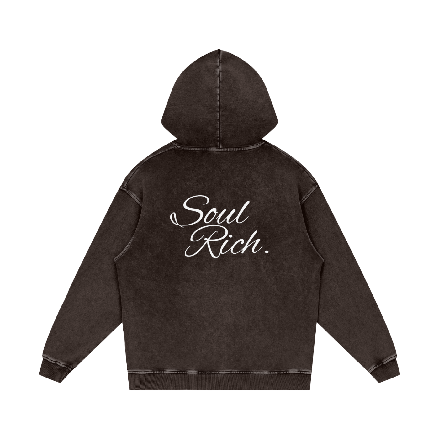 SOUL RICH “Snow Washed Loose Cotton Hoodie” Limited Edition