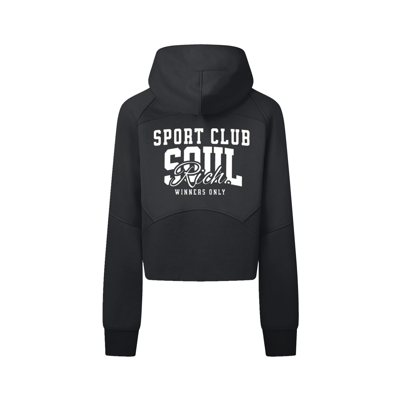 Soul Rich Sport Club Cropped Zip Hoodie - Women's