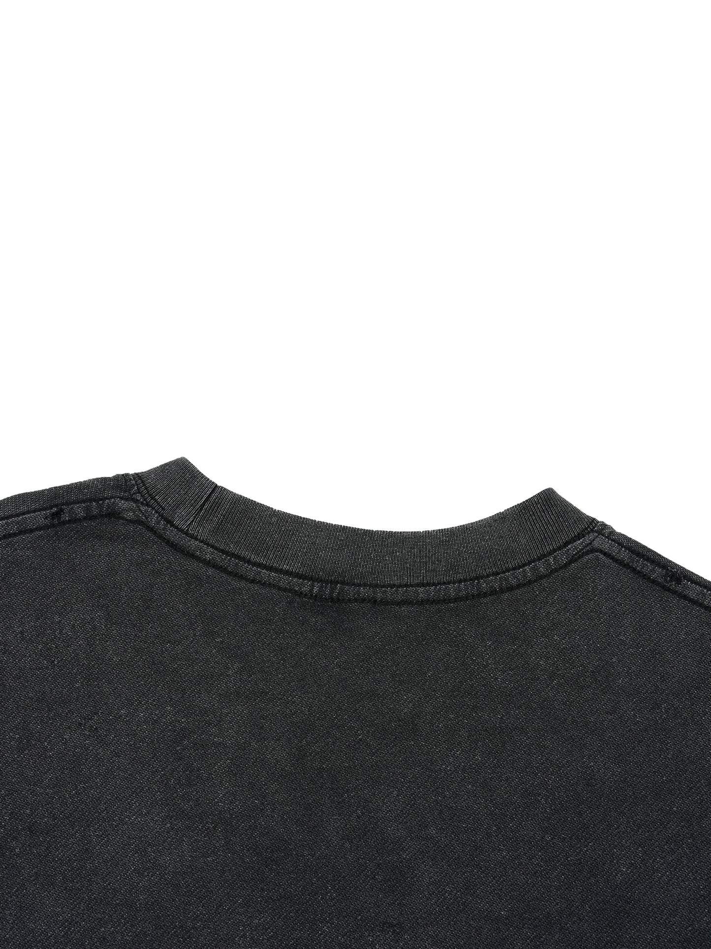 SOUL RICH Vintage Wash Boxy Distressed Hem T-Shirt – Limited Edition